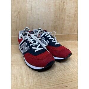NEW BALANCE 574 Shoes (Mens, Size 10.5) Pebbled Red White Blue Suede Sneakers